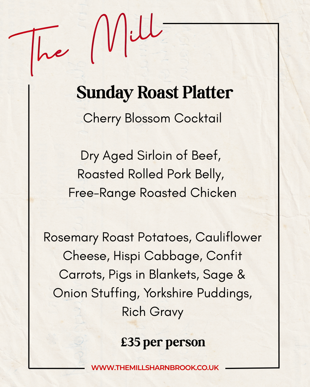 Sunday Roast Club 19th April