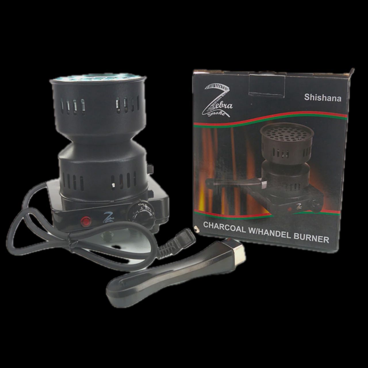 Zebra Shishana Charcoal Burner With Handle