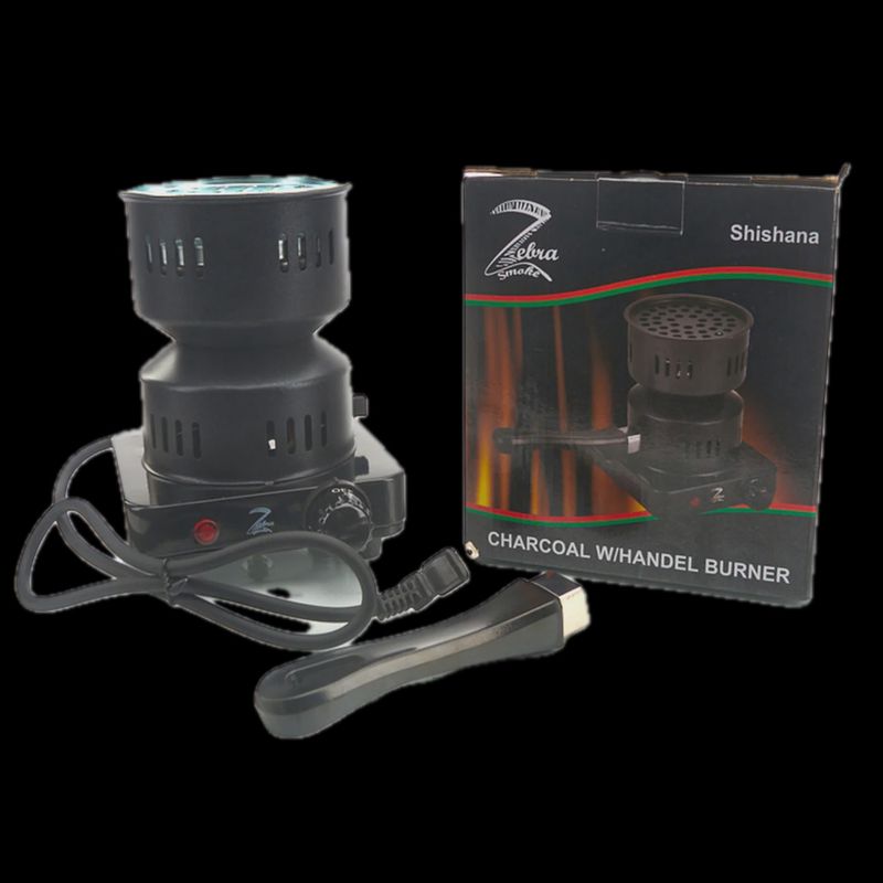 Zebra Shishana Charcoal Burner With Handle