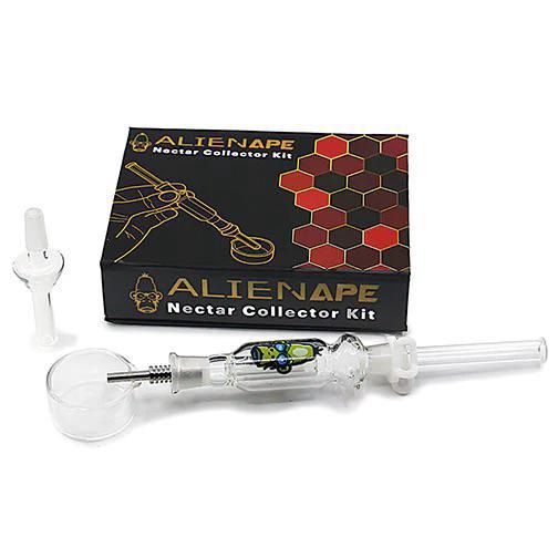 Space King / Alien Ape 10MM Glass Nectar Collector Kit With Titanium Nail