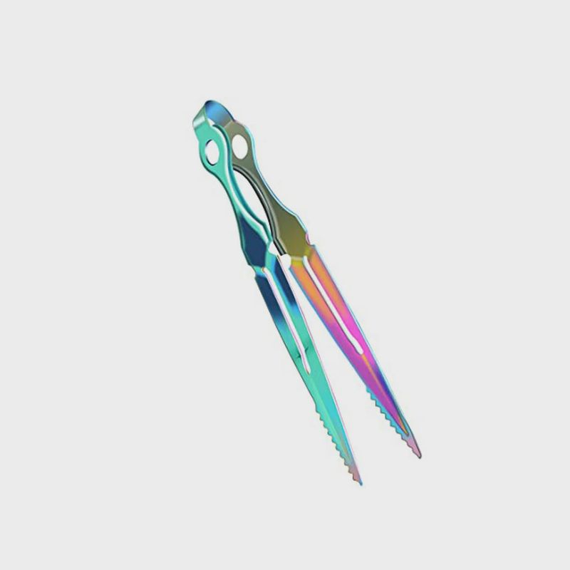 Zebra Smoke Metal Handle Tong - Assorted Colors