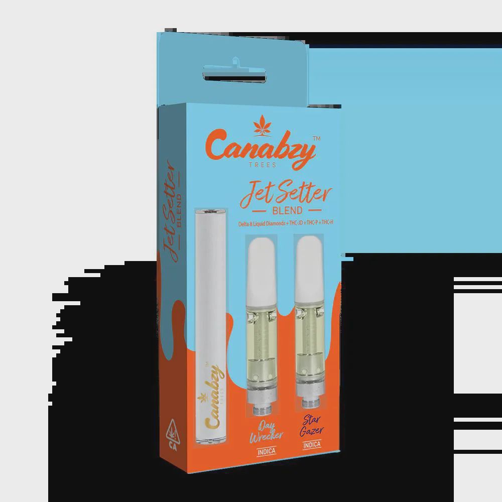 Canabzy Jet Setter Blend Cartridge W/ Battery 2 x 2gm New Flavor