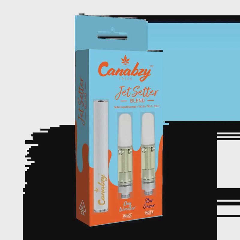 Canabzy Jet Setter Blend Cartridge W/ Battery 2 x 2gm New Flavor
