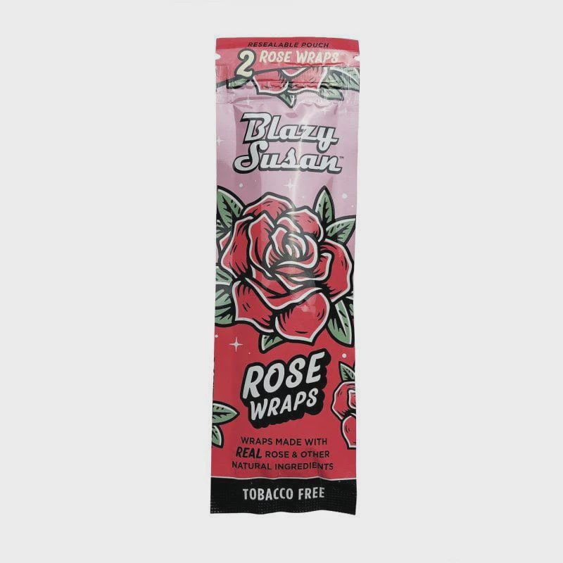 Blazy Susan Tobacco &amp; Nicotine Free Vegan Rose Wraps - Pack of 2