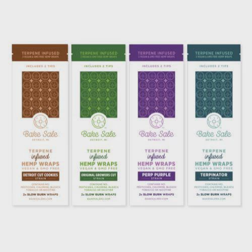 Bake Sale Terpene Infused Hemp Wraps - Organic / Vegan - Pack of 2