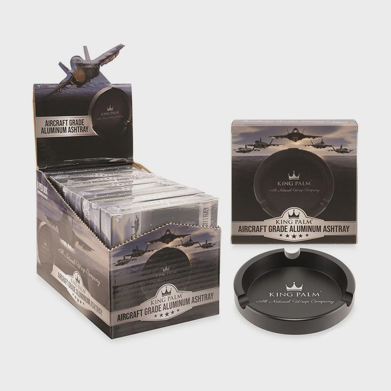 King Palm Aircraft Grade Aluminum Ashtray 90mm