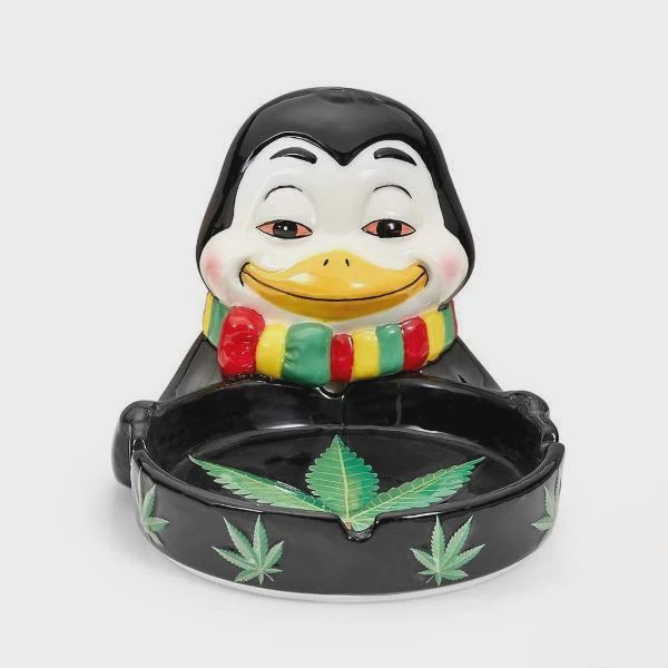 Ceramic Penguin Round Ashtray By Fashioncraft