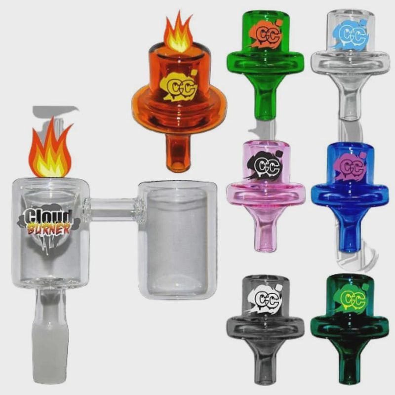 Cloud Quartz Banger &amp; Bowl Combo w/Carb Cap | Assorted