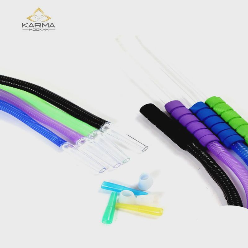 Karma 70 Inch Sponge Handle Hookah Hose With Bowl Grommet &amp; Disposable Mouthpiece KD-DWS-HQ