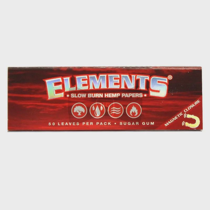 Elements Red 1 1/4 Size Hemp Rolling Paper