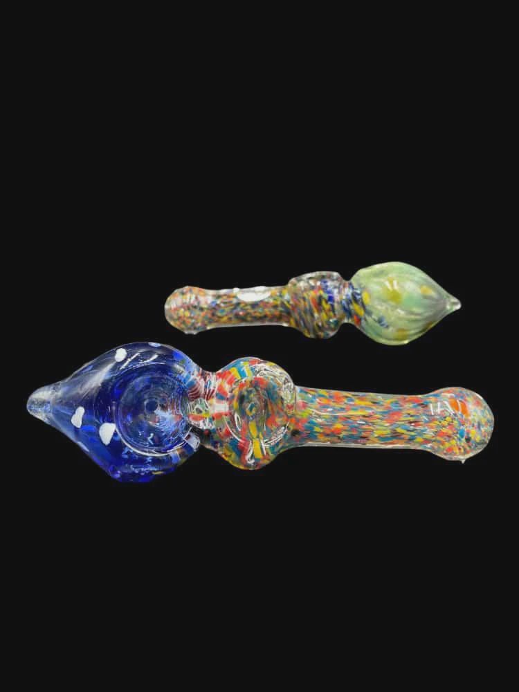 DOUBLE BOWL CANDLE STICK HAND PIPE | RS3067 | ASSORTED | 6&quot;