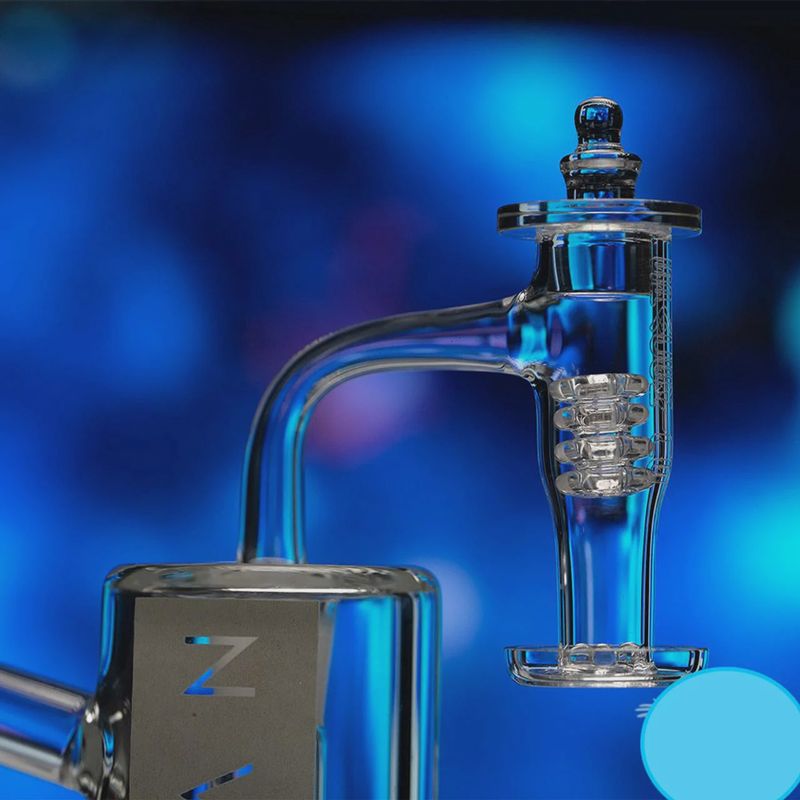 Space King Fully Fused Diamond Knot Banger With Pin Carb Cap &amp; 4 Pearls