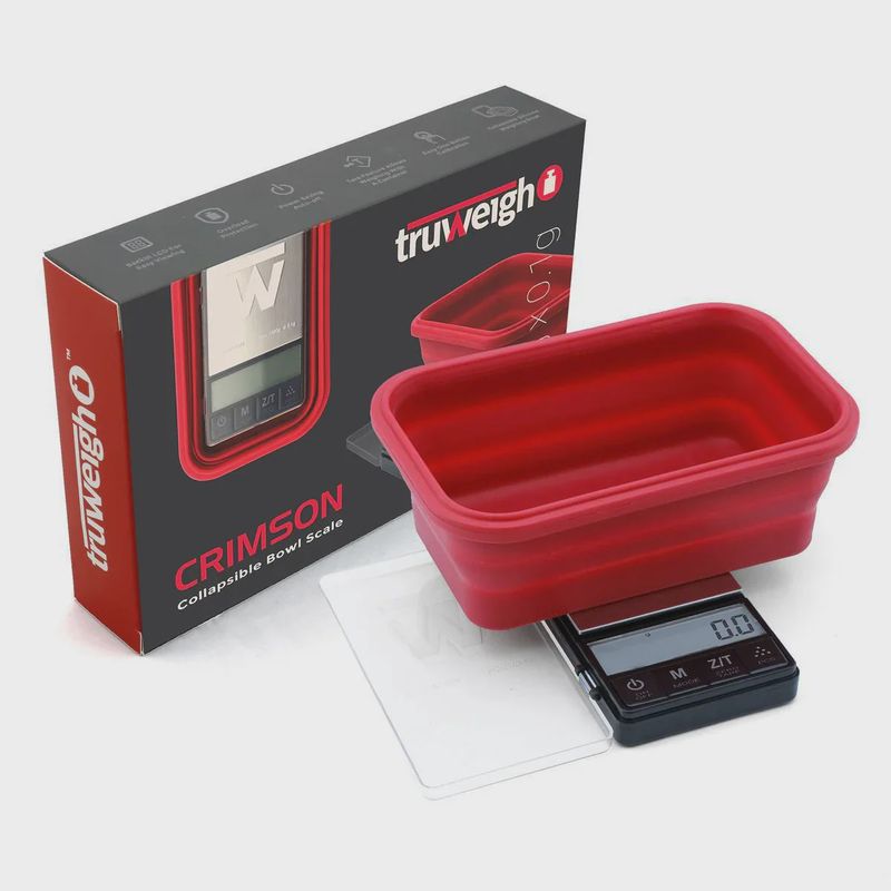 Truweigh CRIMSON Collapsible Bowl Scale 1000g x 0.1g