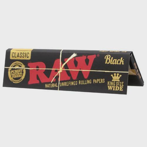 RAW Black King Size WIDE Rolling Papers 32ct