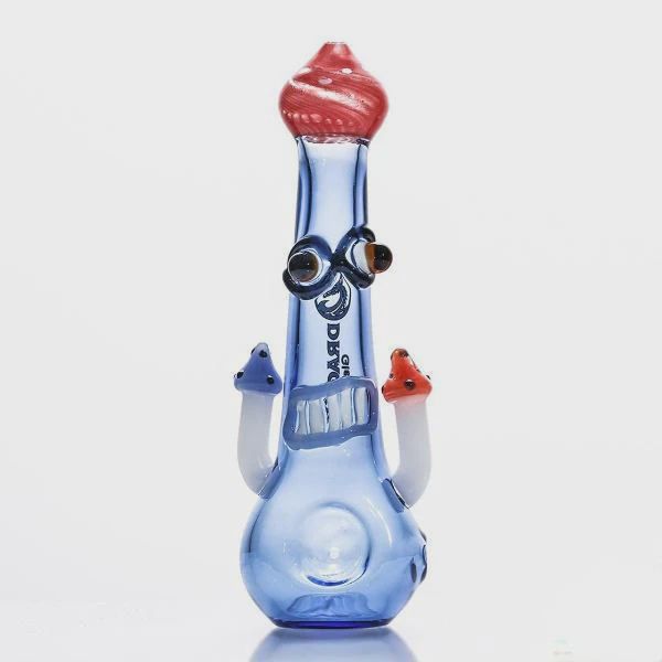 Dragon Glass Hand Pipe Mushroom Design Spoon 100 Grams 6 Inches (DGH-098)