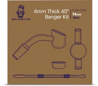 Space King 4mm Thick 45 Degree Quartz Banger Kit