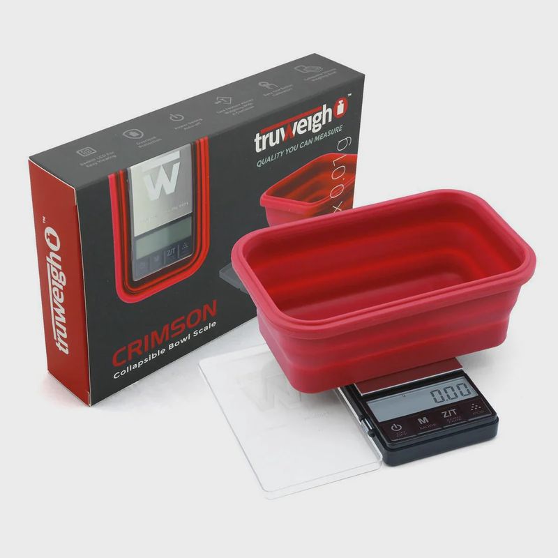 Truweigh CRIMSON Collapsible Bowl Scale 200g x 0.01g