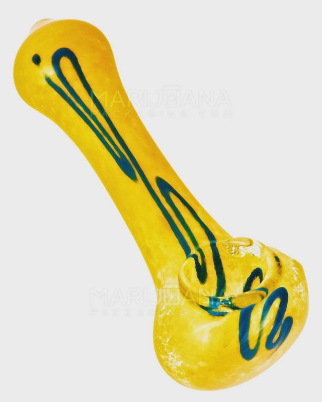 Frit Spoon Hand Pipe | 4in Long - Glass - Assorted