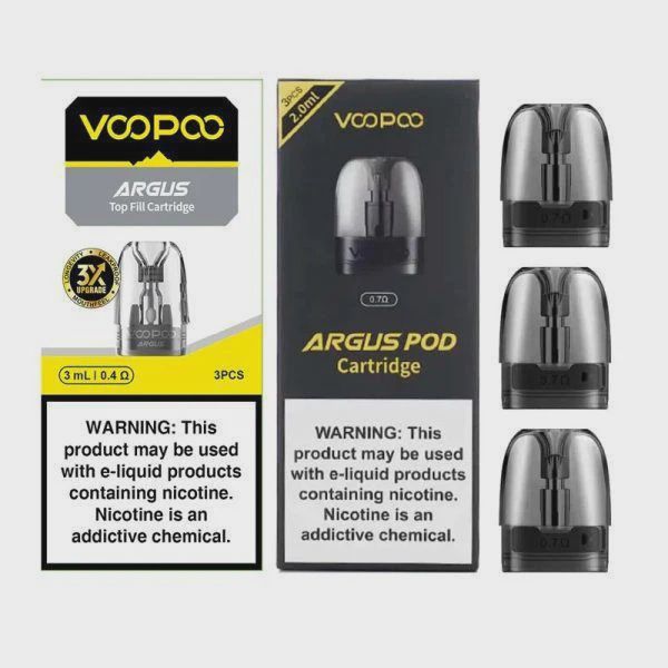VooPoo Argus Top Fill 3ML Refillable Replacement Pod Cartridge - Pack of 3