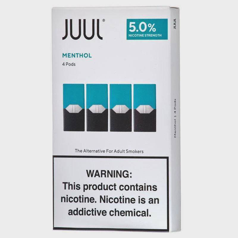 Juul Tobacco and Menthol Pre-filled Replacement 5% Nicotine Salt Pods - Pack of 4