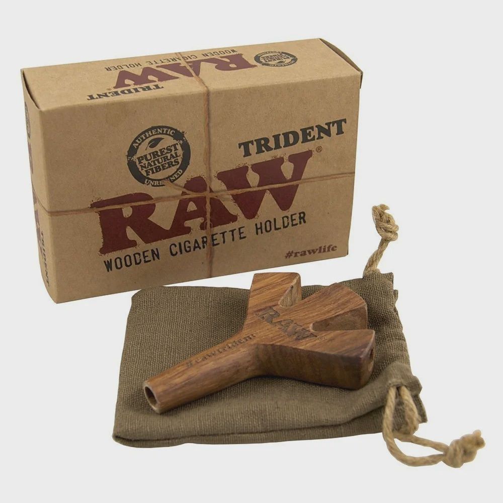 RAW Trident Wooden Cigarette Holder
