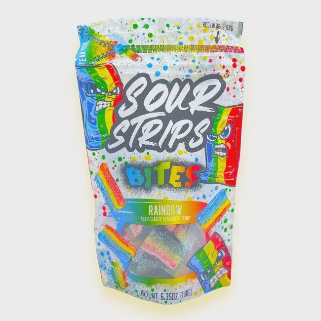 Sour Strips Rainbow Candy Bites - 6.35oz