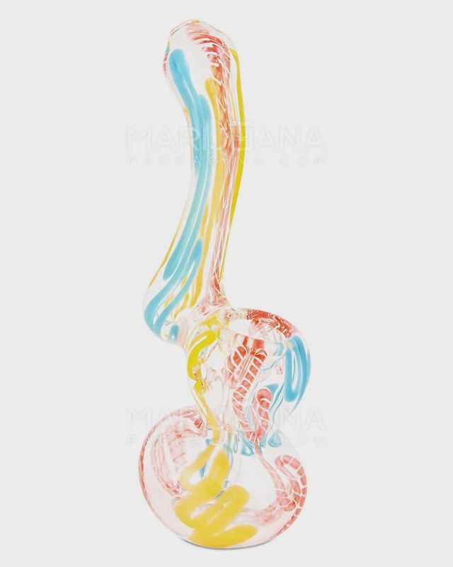 Spiral &amp; Swirl Bubbler | 4.25in Tall - Glass - Assorted