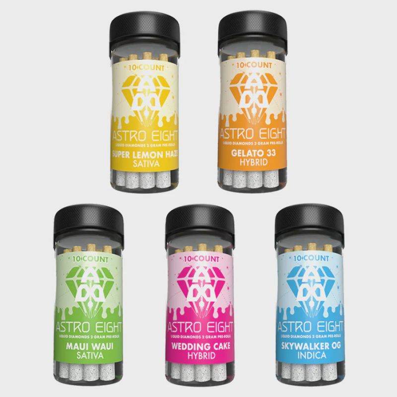 Astro Eight CBD-P Liquid Diamonds 2g Pre Rolls x 10ct Total 20g