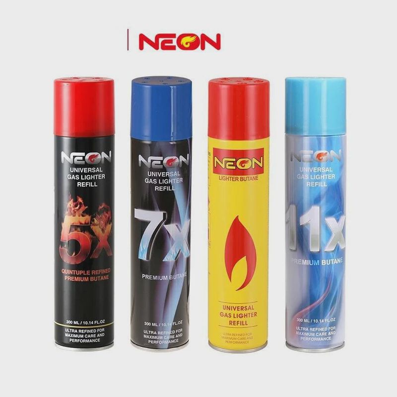 Neon Refined Butane Gas 300ml