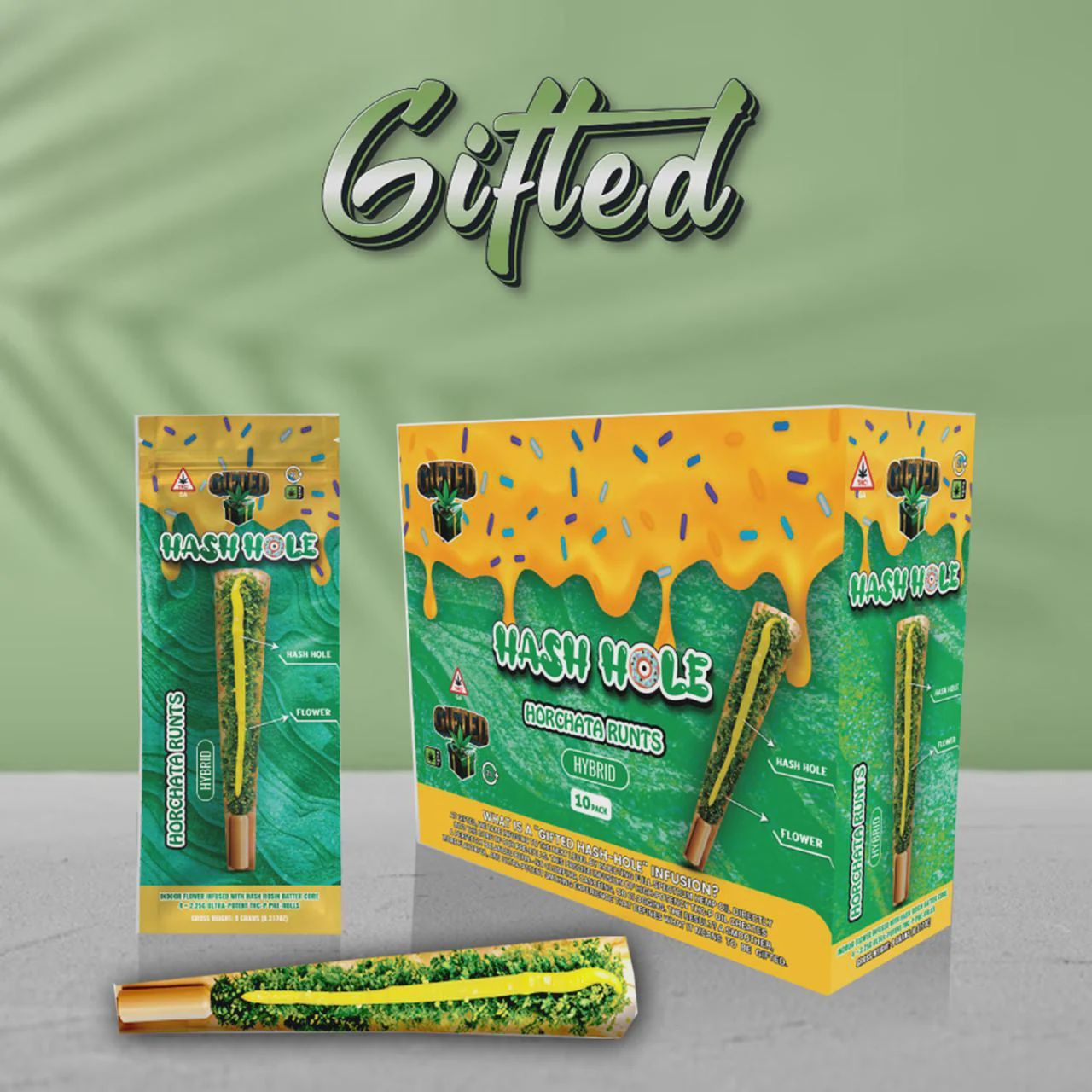 Gifted Hash Hole THC-P Pre-Rolls 2.25gm x 4ct/pk