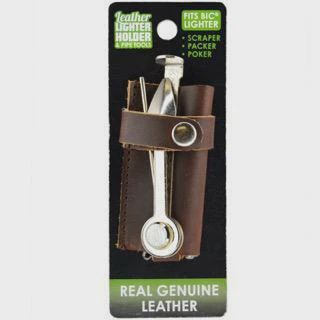 Smokezilla Real Genuine Leather Lighter Holder With Pipe Tools
