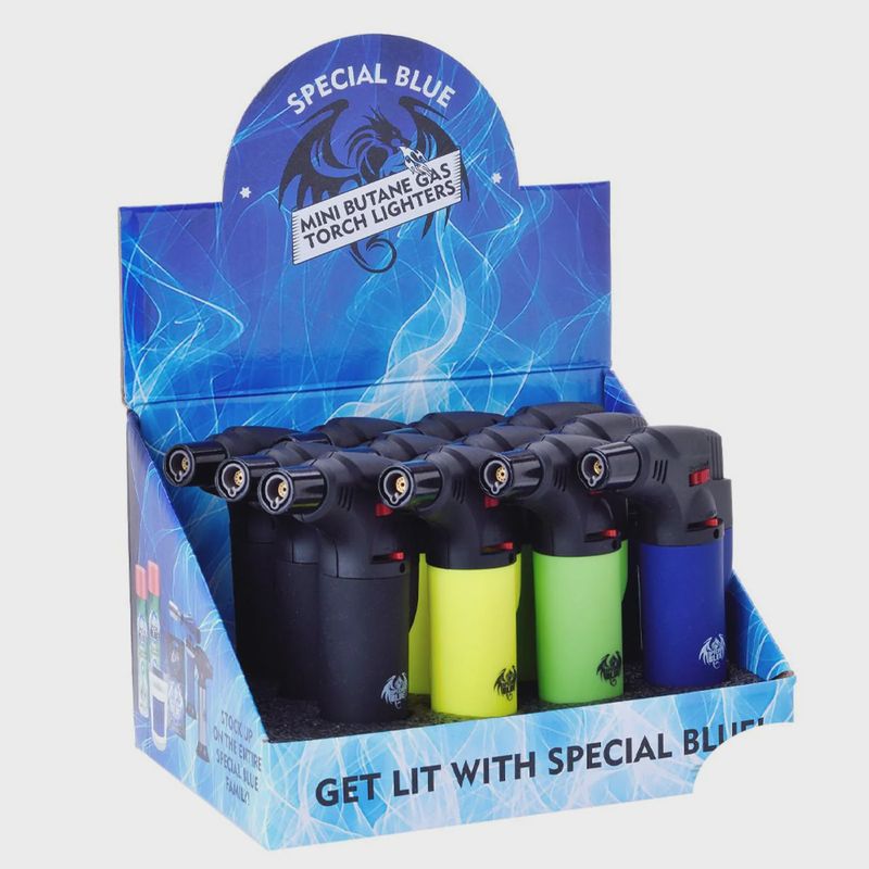 Special Blue Bernie Mini Butane Gas Torch Lighters [LT108-109]