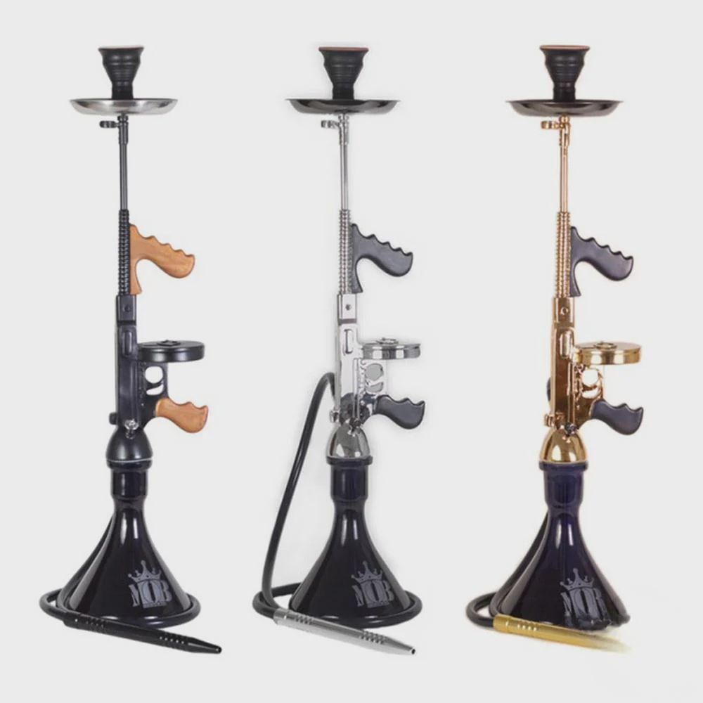 Zebra Smoke Gun Body 34 Inch Single Hose Hookah - Assorted Colors