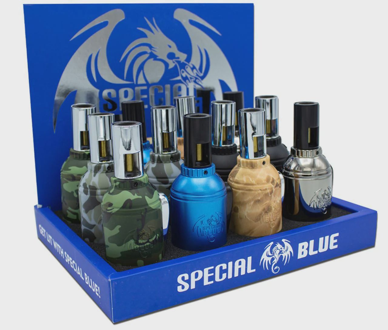 Special Blue Grenade Mini Butane Gas Torch Lighters - Assorted Colors ...