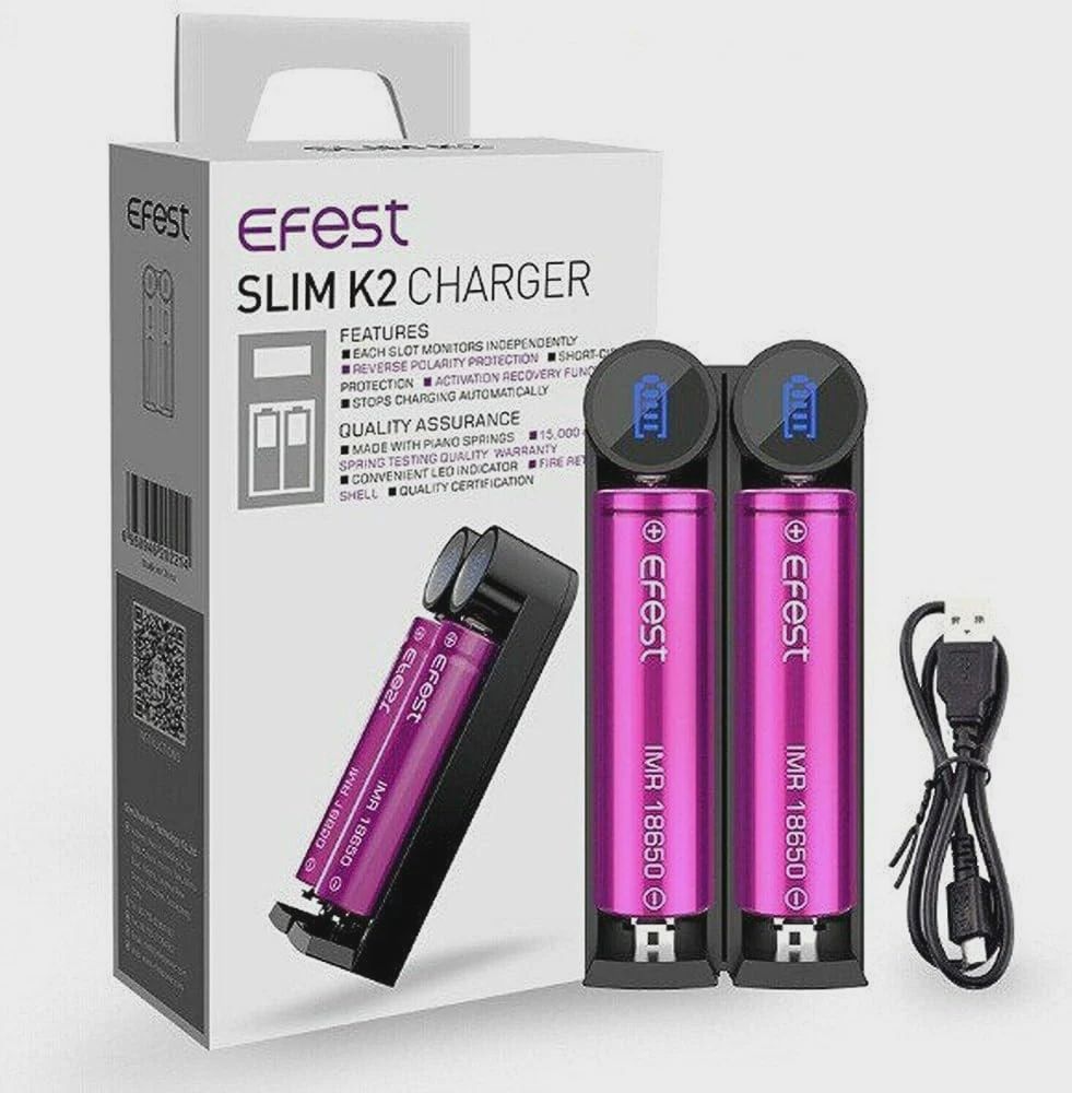 Efest Slim K2 - Dual Slot Battery Charger