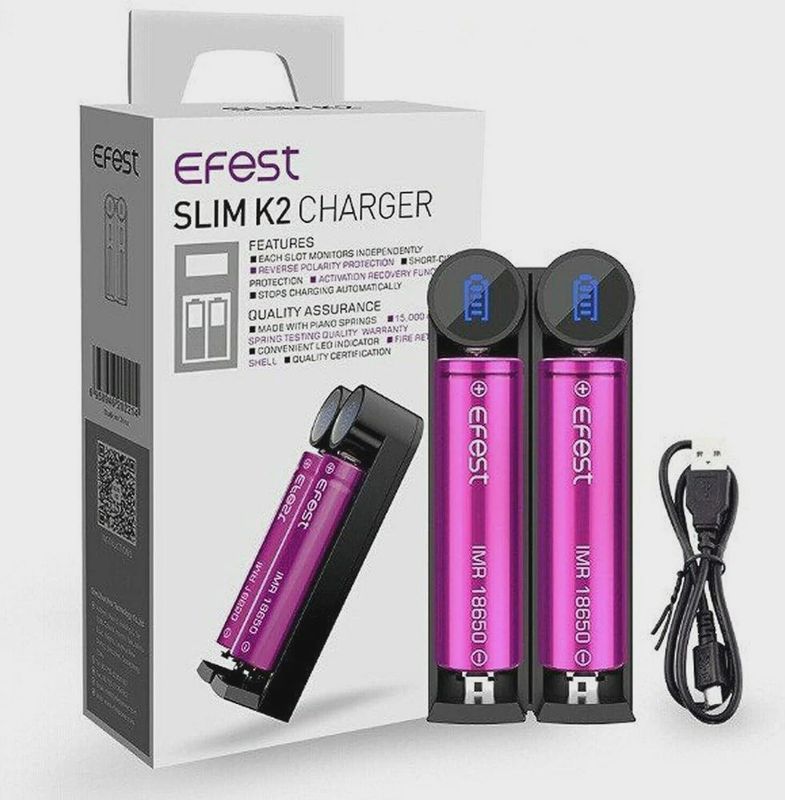 Efest Slim K2 - Dual Slot Battery Charger