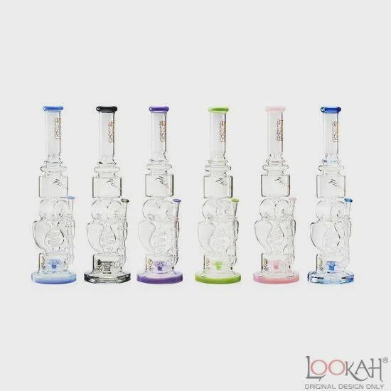 Lookah Glass Water Pipe Alien Design With Ice Catcher &amp; Sprinkler Perc - 1429 Grams - 20.5 Inches - Assorted Colors [WPC769]