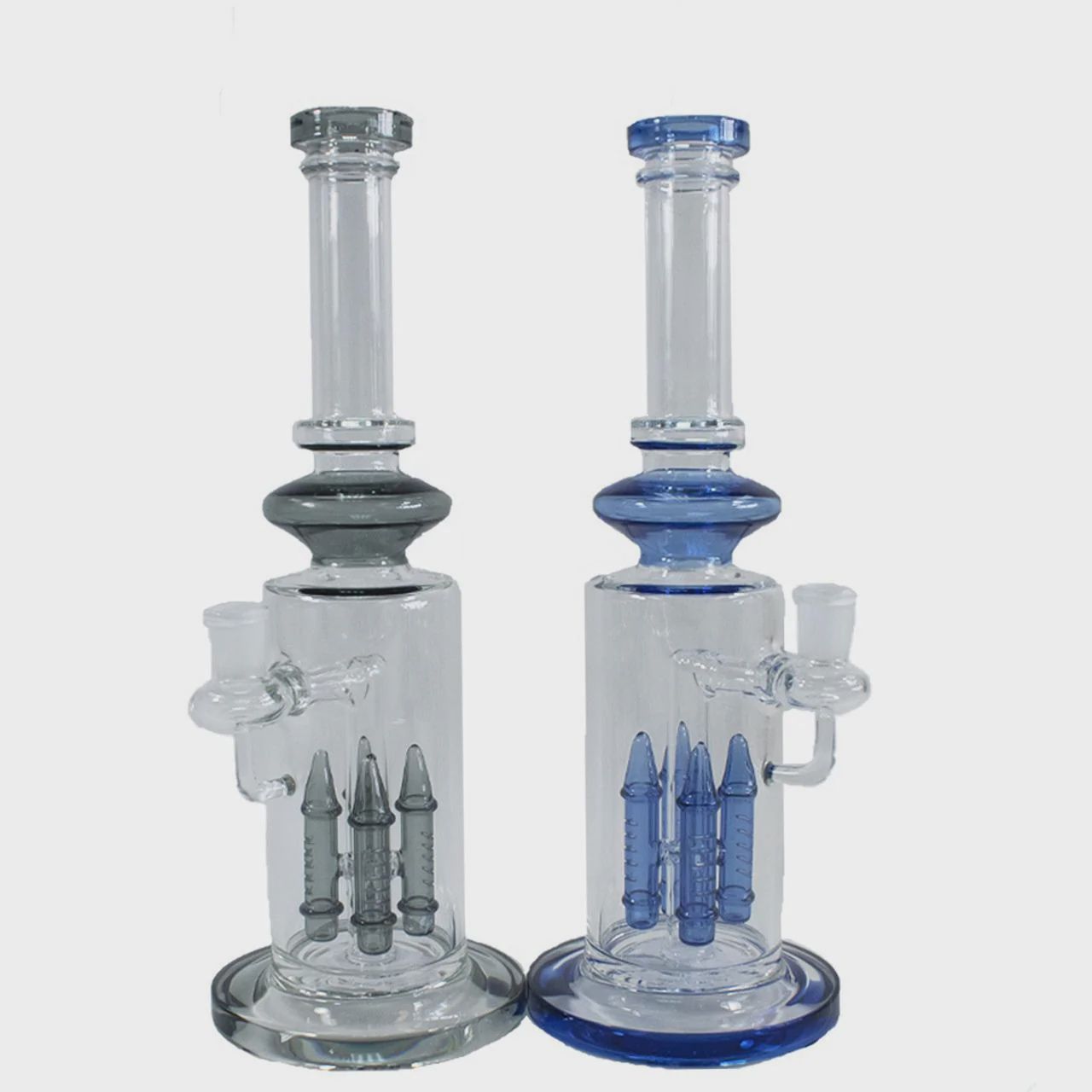 Glass Water Pipe With Ice Catcher &amp; Tree Perc - 860 Grams - 15.70 Inches - Assorted Colors