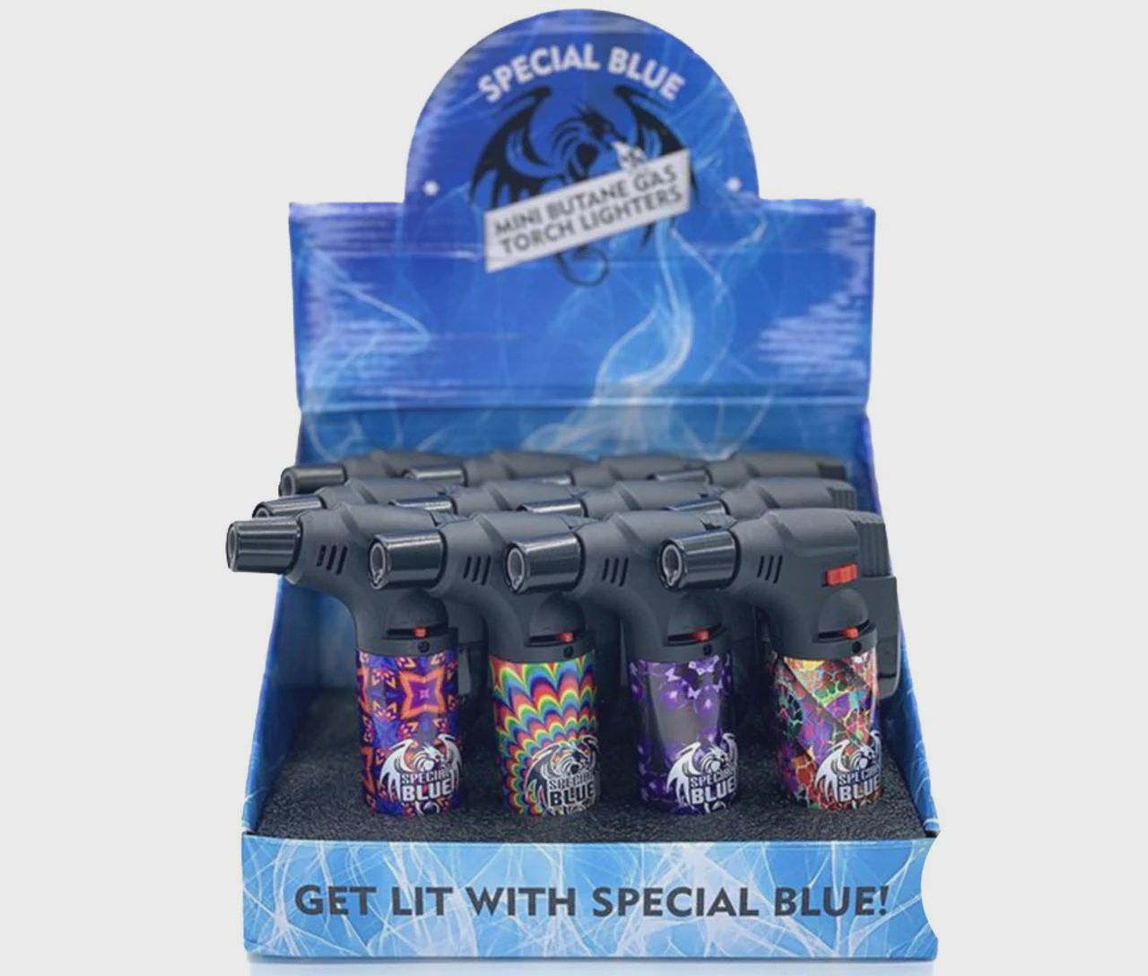 Special Blue The 70&#39;s Bernie Mini Butane Gas Torch Lighters - Assorted Designs [LT119]