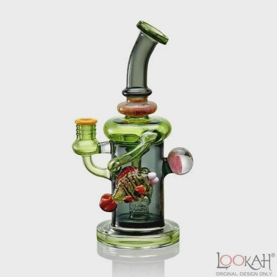 T&#39;attoo USA Fisherman Water Pipe With Slotted Cylinder Perc - 849 Grams - 11 Inches - Assorted Colors