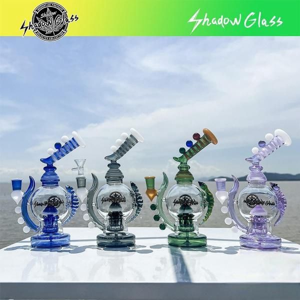 Shadow Glass Water Pipe Mushroom Inside Globe 420 Grams 9 Inches (SGE-003)
