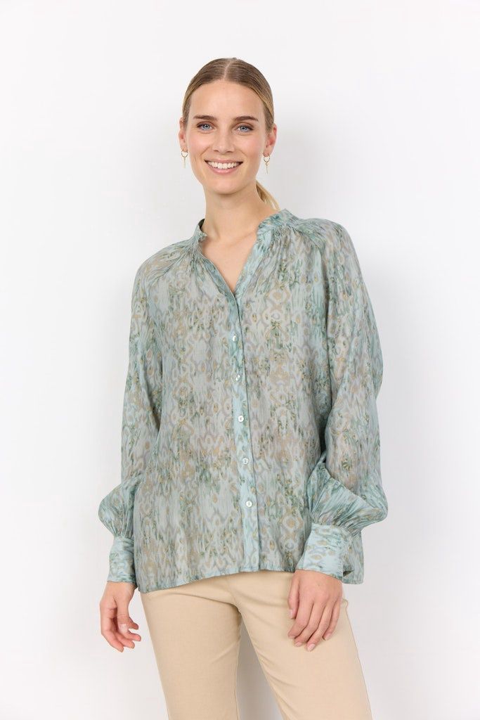 Oswin Shirt in Mineral Green Combi