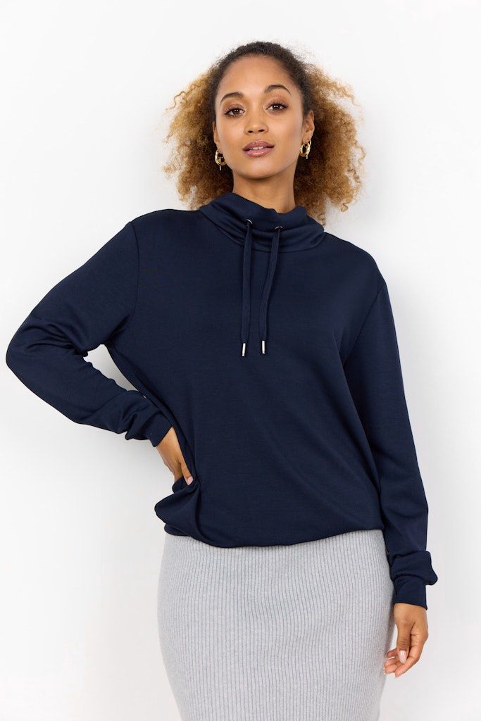 Banu Sweatshirt with Ties in Navy