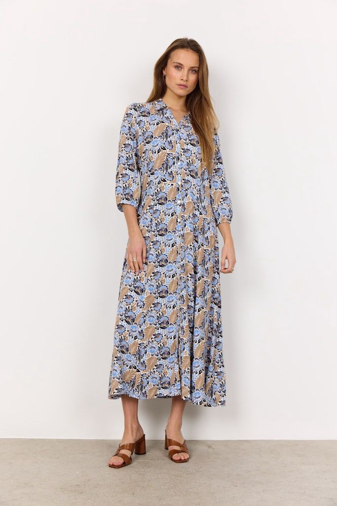 Pearl Dress in Air Blue Combi