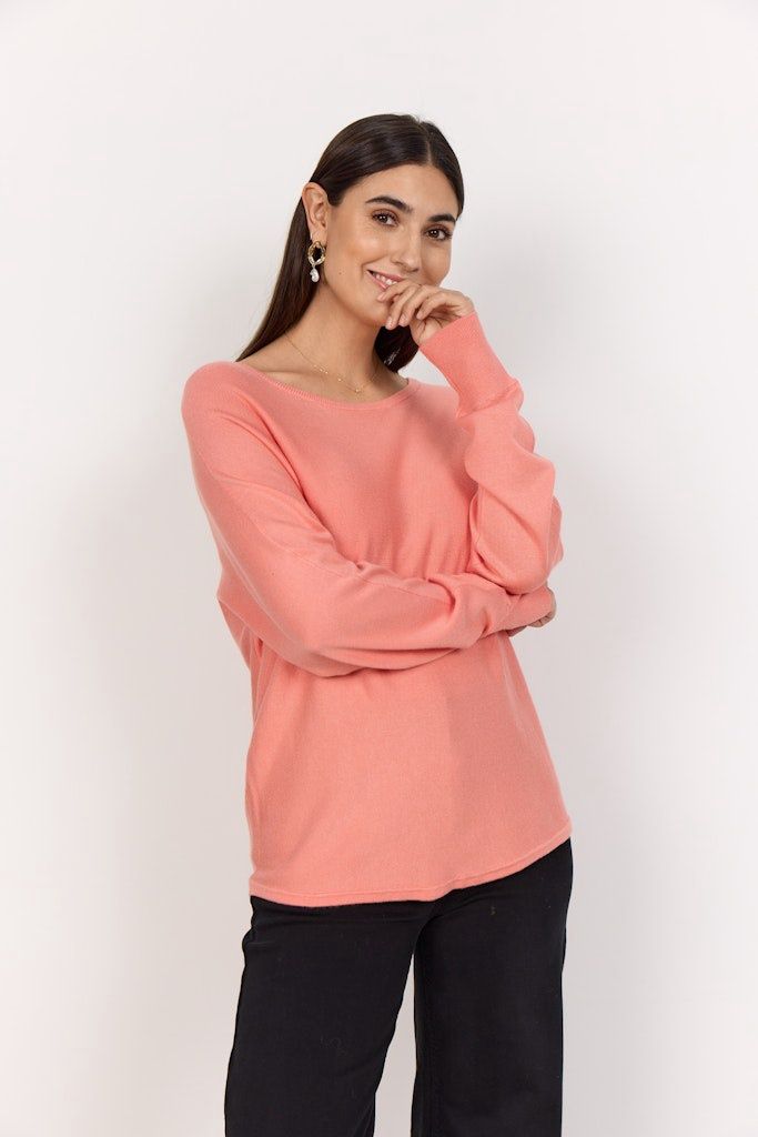 Dollie Pullover in Peach Pink Melange