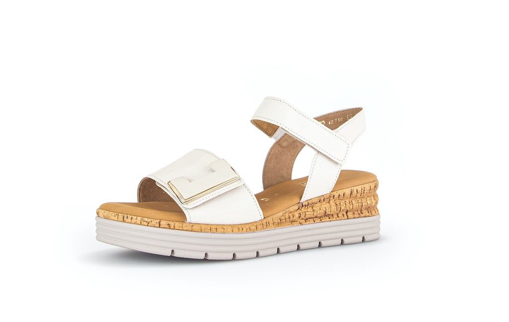 Flat Sole Sandals with Back Strap in White