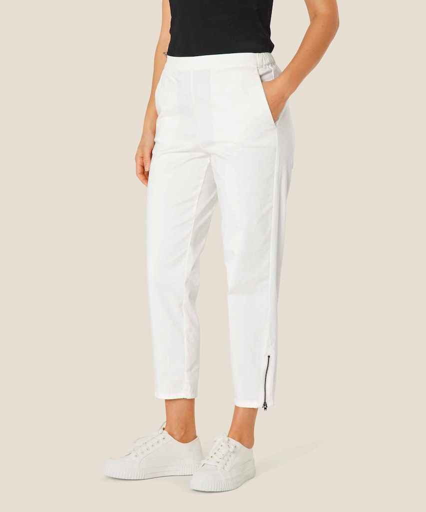 Padme Slim Leg Trousers in Cream