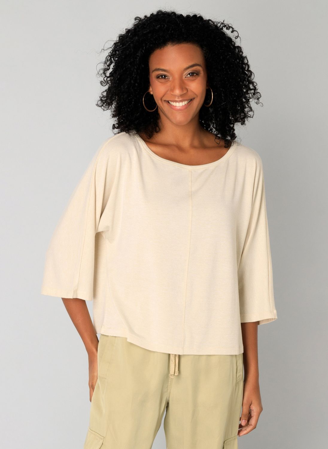 Saloni Top in Bleached Sand