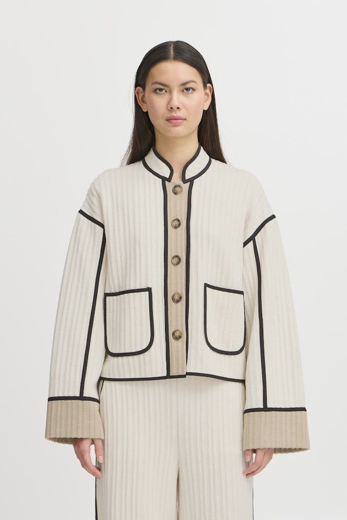 Kate Quilted Jacket in Almond Milk