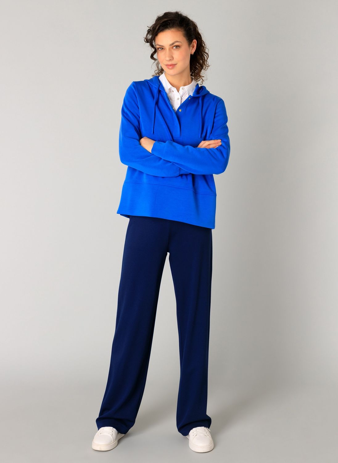 Rayaan Long Sleeve Top in Cobalt